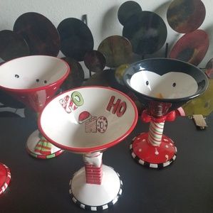 Vintage SCM Designs Christmas Martini Glasses